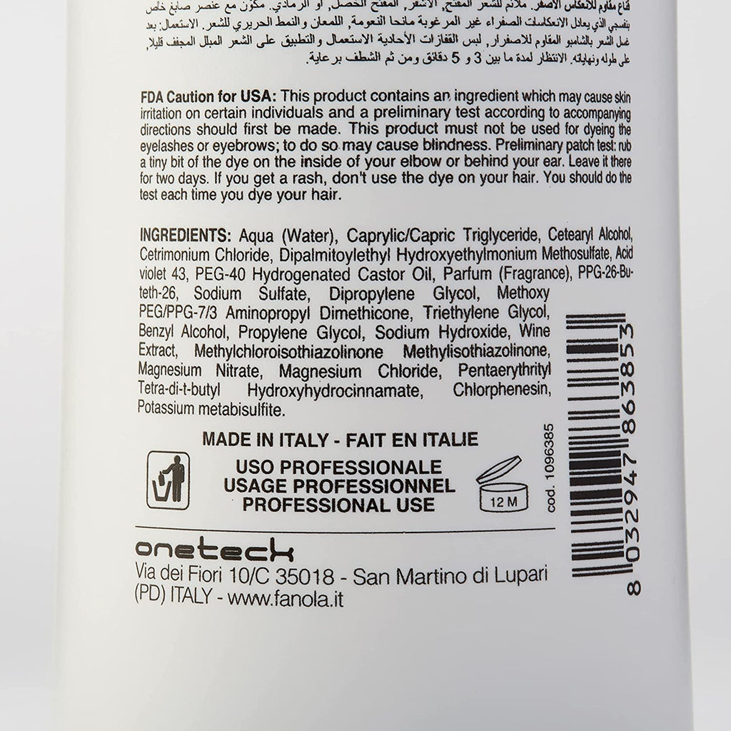 Fanola Nutri Care No Yellow - Champú Acondicionador