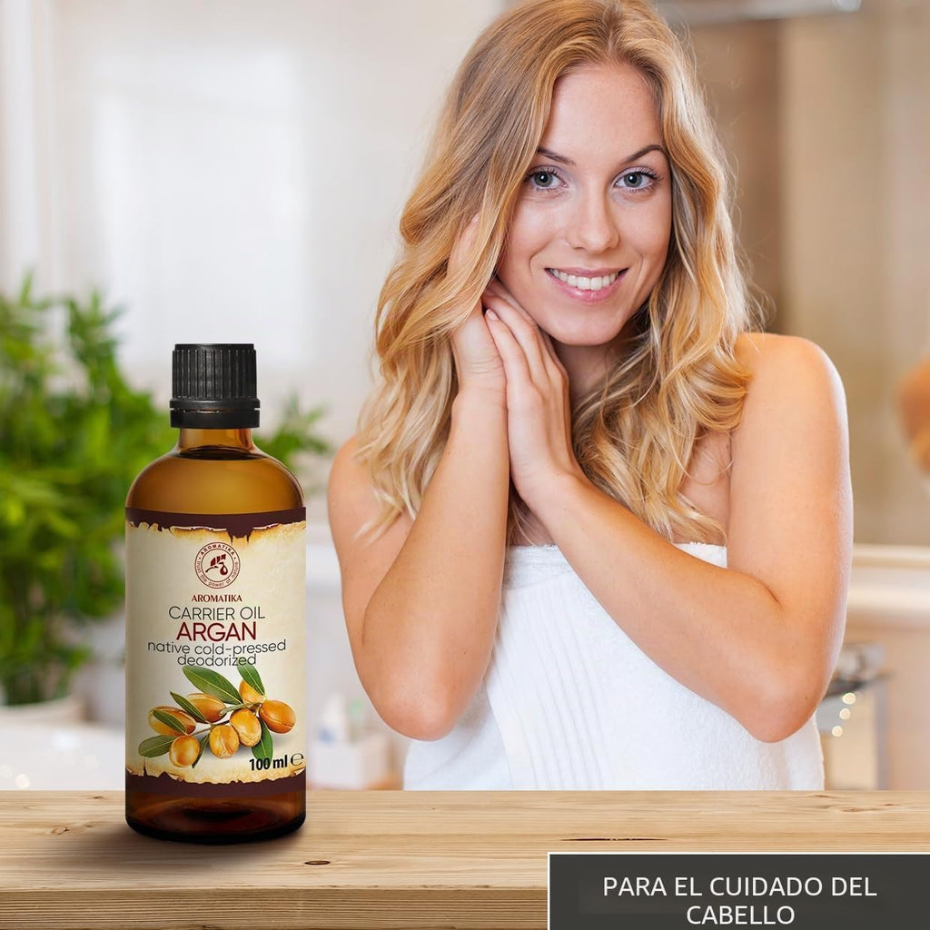 Argan Aceite 100Ml - Argania Spinosa Kernel - Marruecos - 100% Puro Y Natural - Cuidado Para Сabello - Pelo - Piel - Rostro - Cuerpo - Argan Oil 100Ml