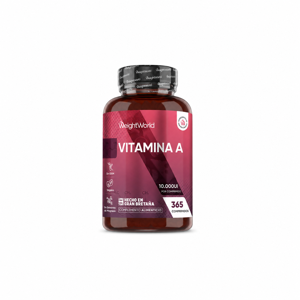 Vitamina a 10000 UI - 365 Comprimidos De Acetato De Retinol Vegano