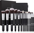 Ducare Set De Brochas De Maquillaje 15 Pcs Con Bolsa Brochas De Maquillaje | Brochas Maquillajes Profesionals Mango De Madera,Brocha Contorno De Ojos Y Rubor,Regalo Para San Valentín,Navidad Y Año Nuevo
